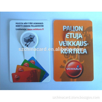 High Quality PP Coin card supermarket shopping card